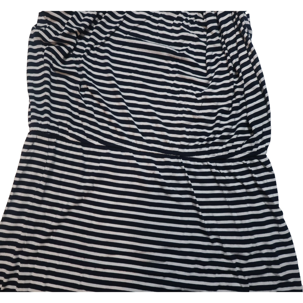 Calvin Klein Black White Stripe Asymmetrical Dress Sz 12 Nautical Bundle Sale - Picture 12 of 13